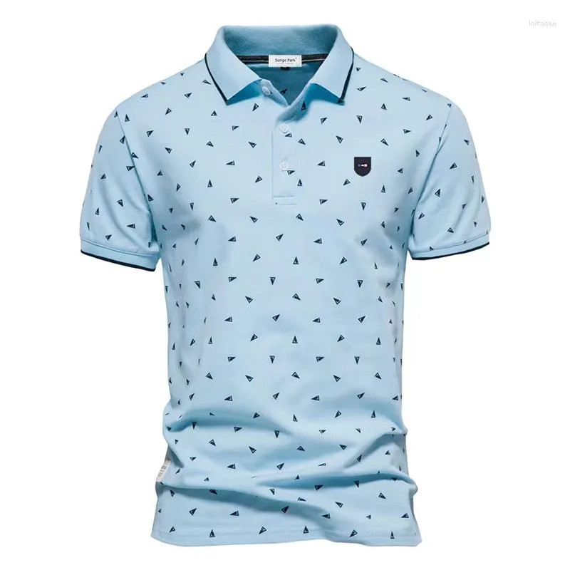 Herrpolos France Polo-skjortor för Hawaii Summer Collection Anti-Pilling och Anti-Shrunk Man Cotton Horse Design