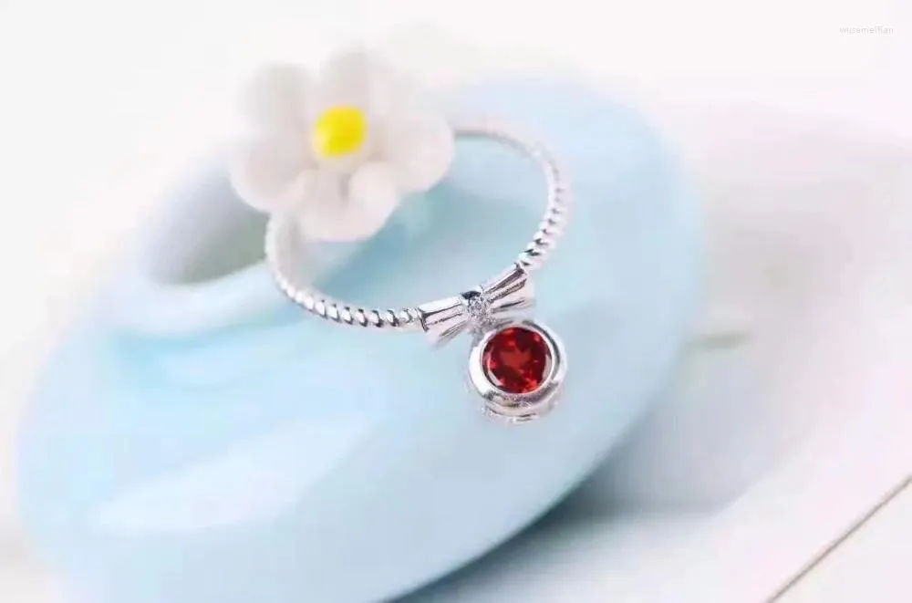 Cluster Rings 925 Sterling Silver Natural Garnet Gemstone Fine Jewelry Birthday For Women Open J050505ags