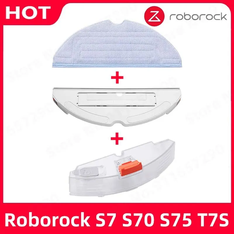 lasapparatuur Roborock S7 S70 S75 T7s réservoir d'eau à commande électrique pièces de rechange aspirateur plateau de réservoir d'eau avec accessoires en tissu de vadrouille