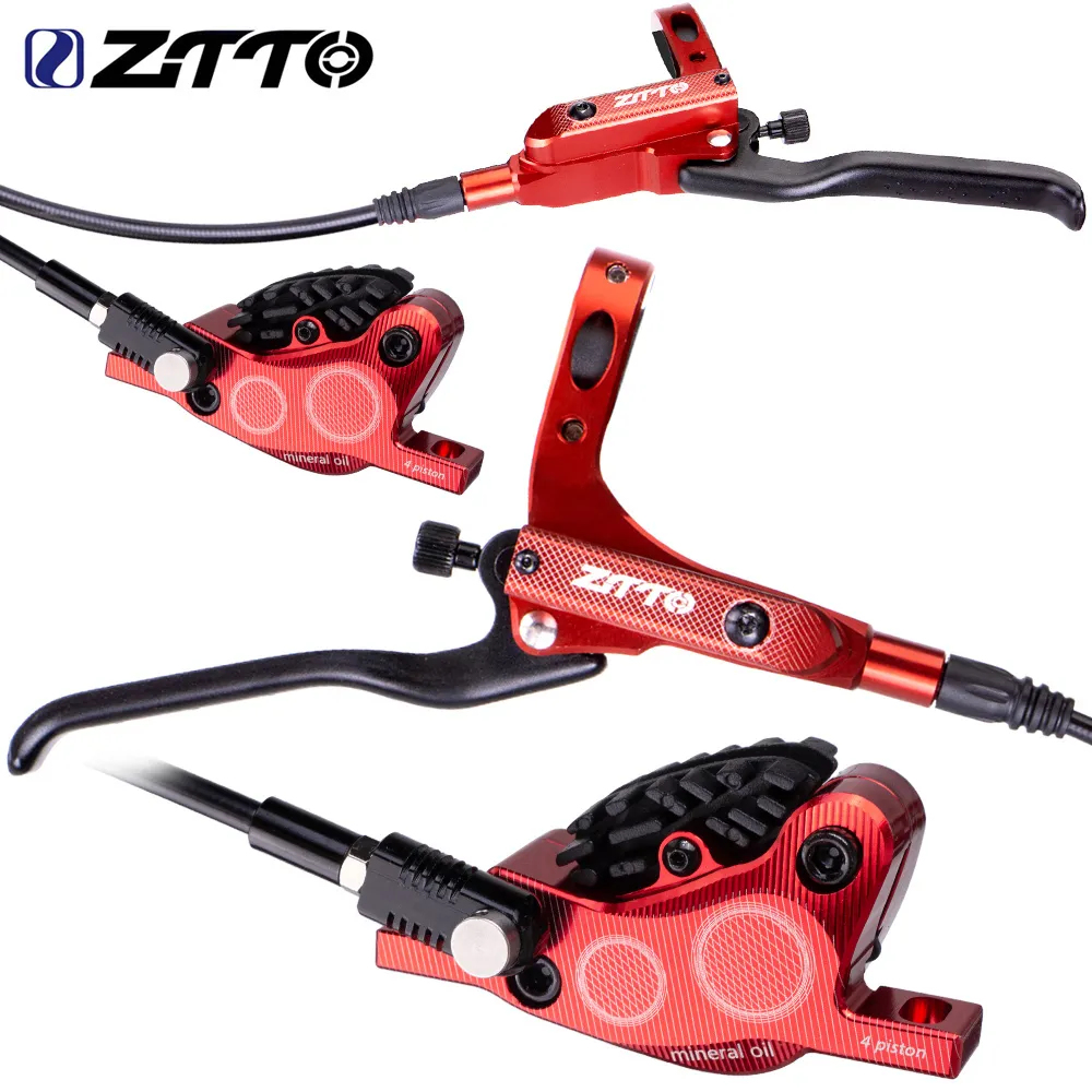 Frenos de bicicleta ZTTO MTB 4 Piston Bicicleta Freno de disco hidráulico M840 Con almohadillas de enfriamiento Presión de aceite Pinzas de rotor de bicicleta de carretera IS PM Mount 230725