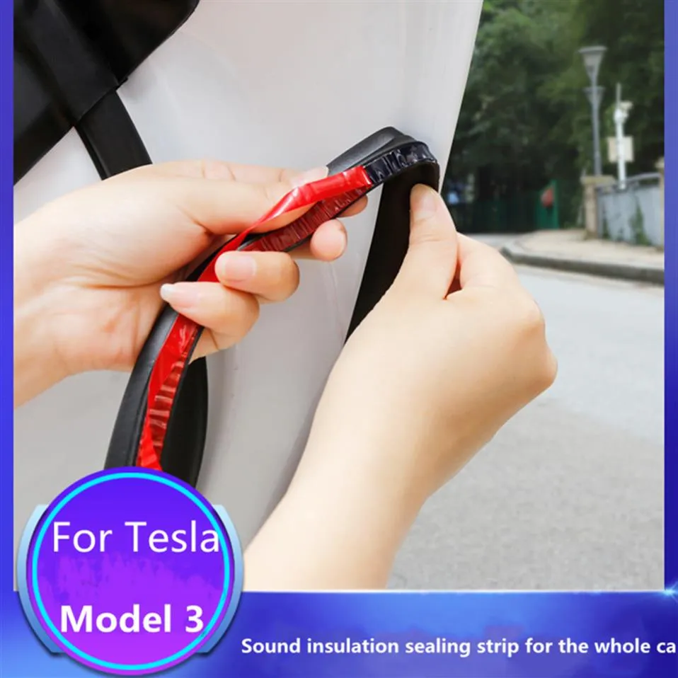 Tillämplig på Tesla Model 3 Windproect and Noise Reduction Kit Car Sealing Strip Door Sound Isolation Strip Upgrade Whole Dust-274e