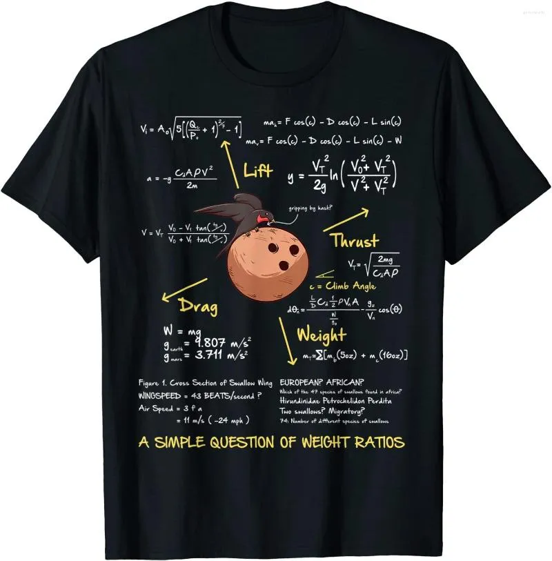 Les t-shirts pour hommes une question simple de rapports de poids T-shirt mathématiques drôles t-shirts en coton