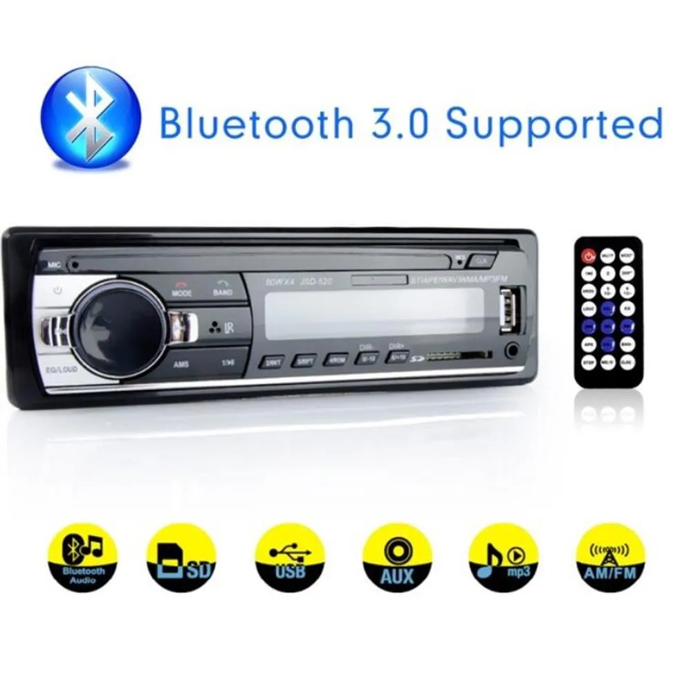 Car Radio Stereo Player Digital Bluetooth Car MP3 Player 60wx4 FM Radio Stereo Audio Audio Music USB SD مع في Dash Aux Input2177