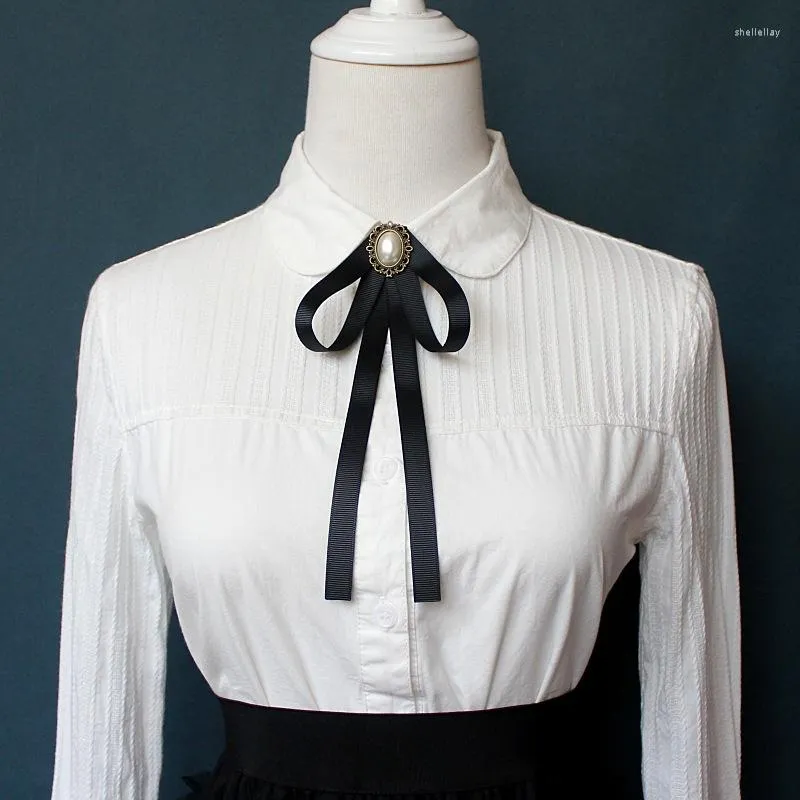 Bow Ties handgjorda slips damer unisex banking stewardess student utför karriär koreansk vit skjorta svart bowtie klassiska trendiga gåvor