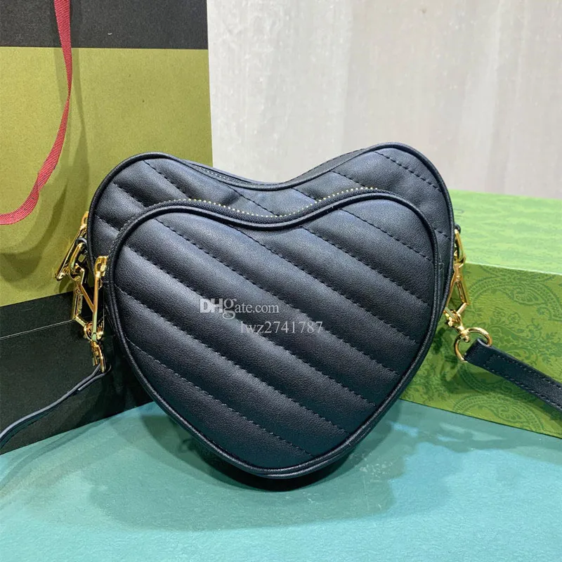 Modedesigner-Tasche Mini-Umhängetaschen in Herzform für Damen