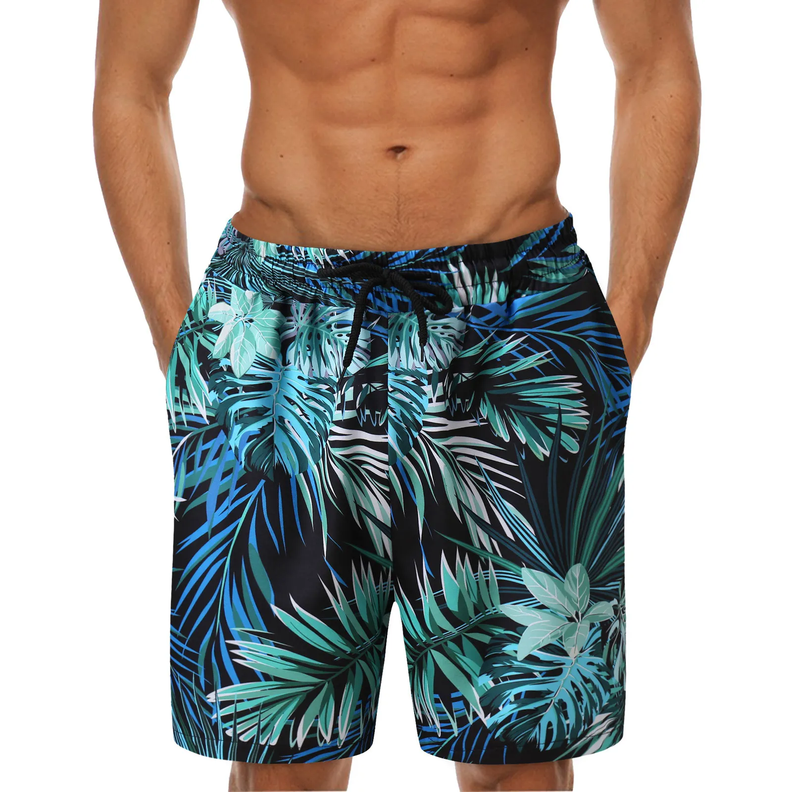 Hawaiiaanse heren bloemen shorts strand losse boardshorts voor badkleding elastische taille vakantie korte broek
