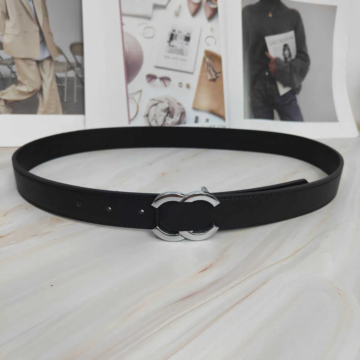 Designer Belts for Women Genuine Leather Waist Belts Women's Fashion Letter Buckle Belt Men Girl Casual Jeans Dress Waistband Width 3.0Cm 18 Styles