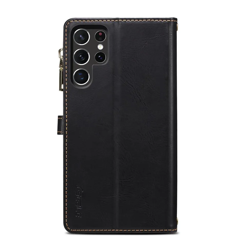 Кошельки ретро Lanyard Zipper Multi Card Swellet Case для Samsung Galaxy S22 S21 Fe S20 плюс примечание 20 Ultra A13 33 53 73 52 32 12 5G Cover