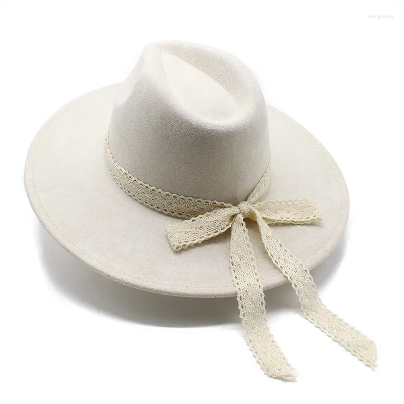 Berets Damen Britischer Zylinderhut Herren Panamahüte Cowboy Jazz Luxus Frau Fedora Mode 2023 Elegante Kopfbedeckung Schwarz