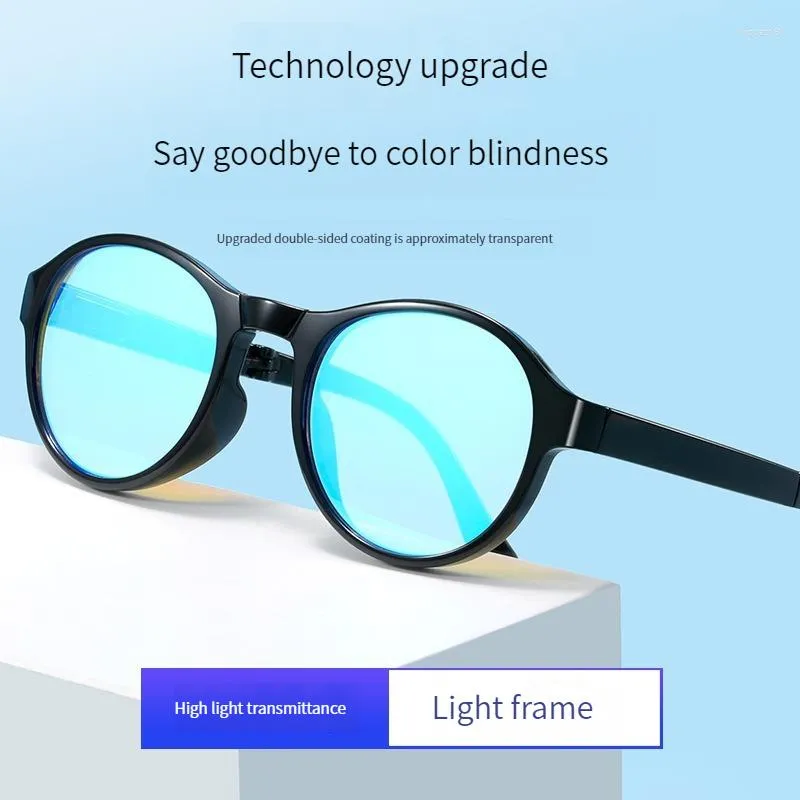 Solglasögon affärsvikta färgblindhet glasögon män bärbar röd grön färg blind korrigerande färgblind testförarens licensman