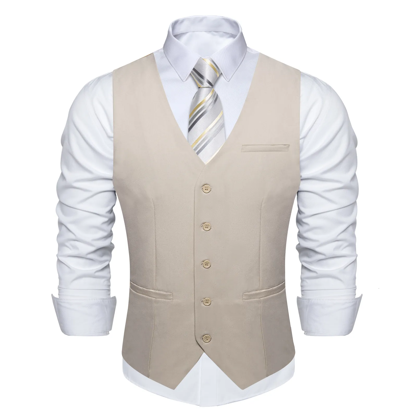 Mens Vests Khaki Solid Rayon Polyester Men Suit Vest Wedding Party Formal Black Blue Red Blazer Waistcoat 230726