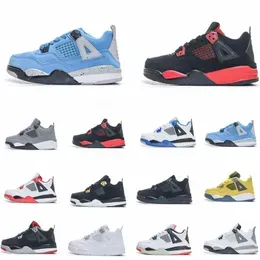 4s Jumpman kids shoes boys basketball 4 shoe Children black mid high sneaker  designer Scotts military cat trainers baby kid youth toddler infants Athletic