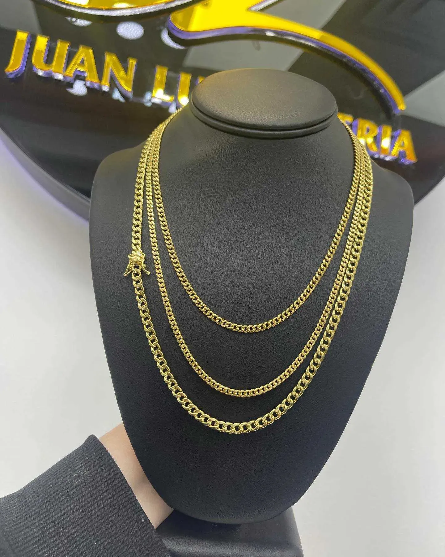 Cheap Price Real Diamond Chains 10k Rose Gold Def-vs Round Cut Diamond Iced Out Miami Cubin Link Chain Necklace