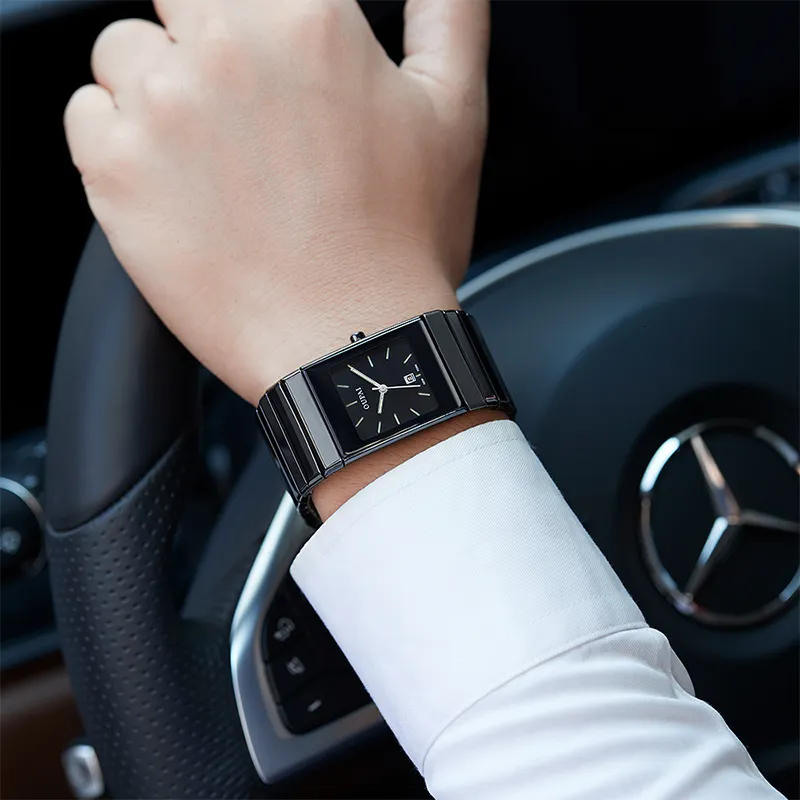 DHgate.com:Mens Old Fashion Black Ceramic Rectangle Watch DHgate.com:Mens Old Fashion Black Ceramic Rectangle Watch