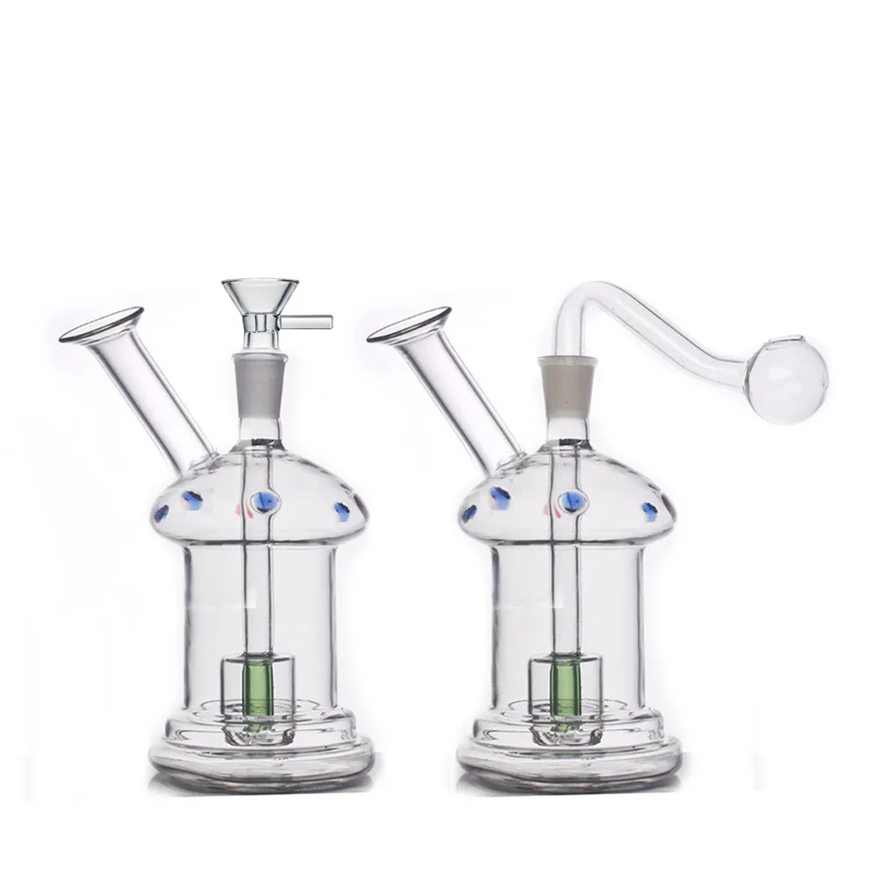Weholesale Hookahs Water Pipes Thick Pyrex Oil Burner Bong Thick Recycler Dab Rig for Smoking Ash Catcher com 10mm Masculino Glass Oil Burner Pipe mais barato