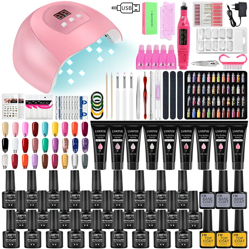 Nagellak Manicure Set Gel Kit Compleet Alles voor Semi Permanente Vernis Met UV Lamp 230726