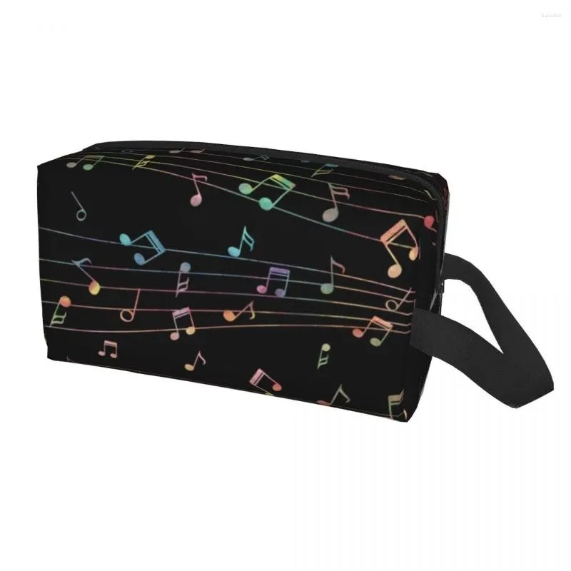 Cosmetic Bags Music Notes Colorful Bag Women Fashion Big Capacity Makeup Case Beauty Storage Toiletry