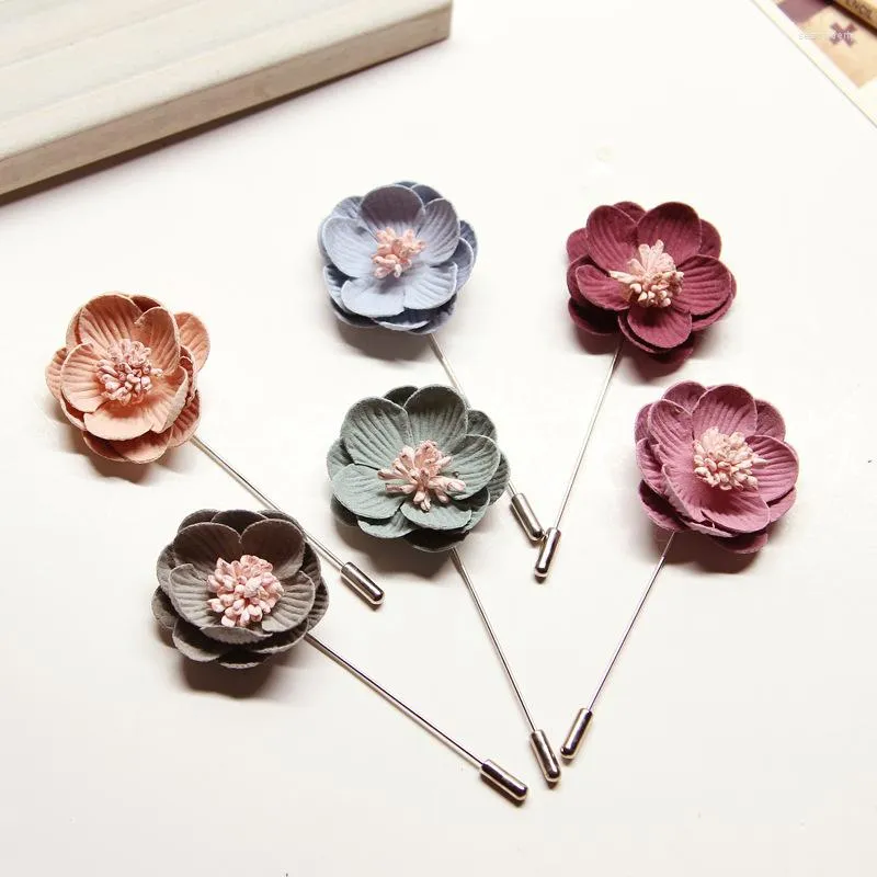 브로치 도매 브로치 6pcs/lot corsage flower for women 액세서리 남성용 라펠 핀 패션 보석