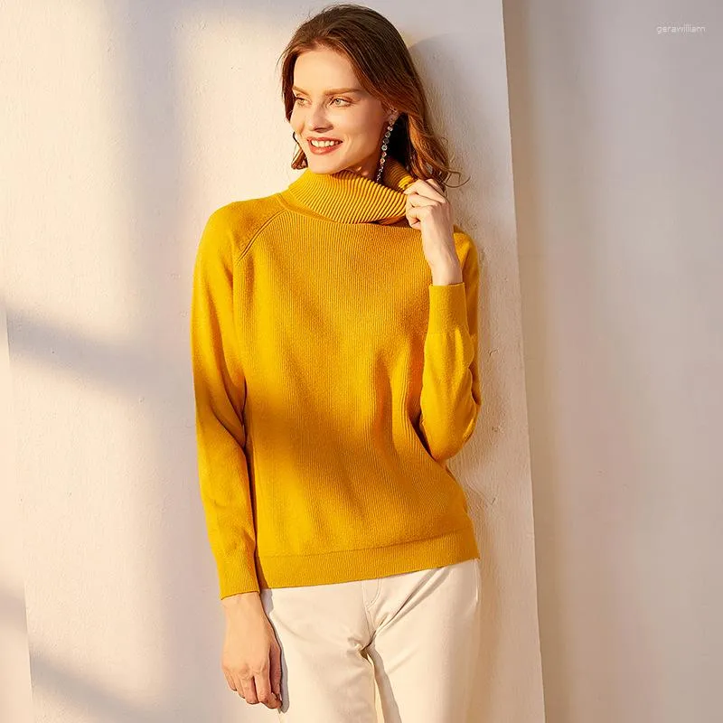 Maglioni da donna Maglione dolcevita di alta qualità Pullover spesso invernale da donna Top lavorato a maglia solido per l'autunno femminile