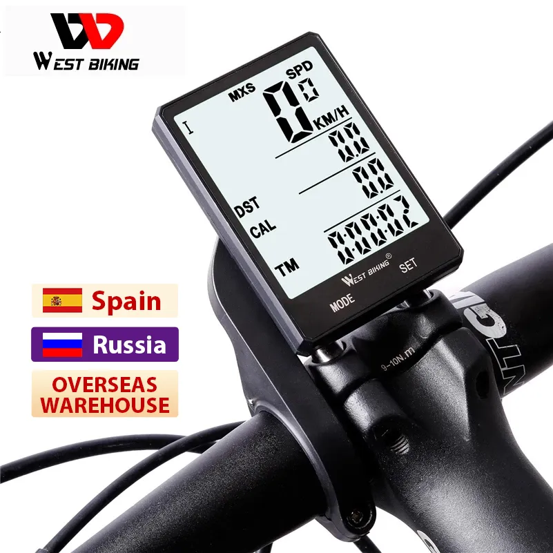 Bike Computers WEST BIKING Bicycle Cycling Computer Wireless Wired Waterproof Digital Bike Speedometer Odometer With Backlight Bike Stopwatch 230725 From 11 14 DHgate