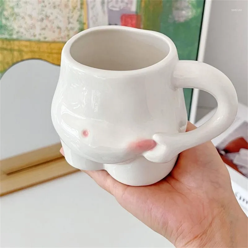 6 pcs Cute Mugs Double Wall Glass Coffee Glass Cup Kawaii Bear Tea Milk Cup Funny  Mug Animal Mug Aesthetic Cup for Office and Personal Birthday Gift 