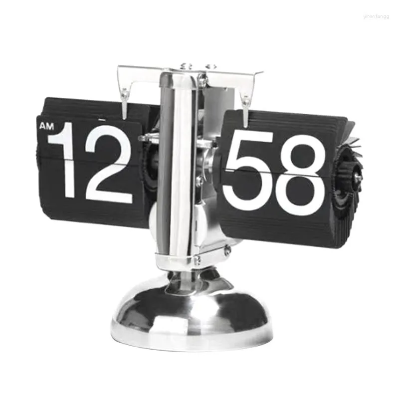 Wall Clocks Flip Digital Clock Retro Internal Gear Operated Quartz Home Decor