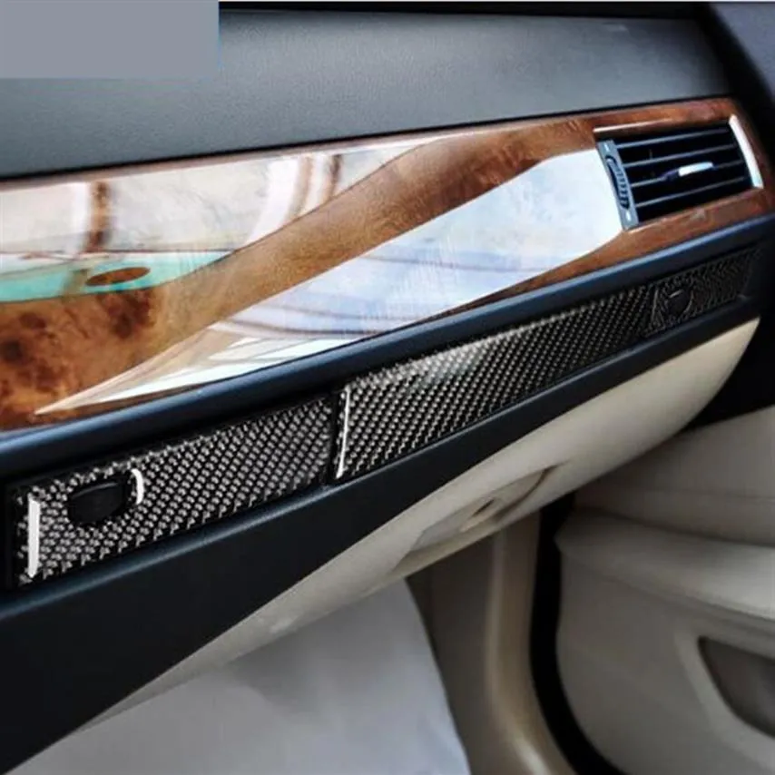 Accessoires de style 3DCar pour bmw E60 fibre de carbone co-pilote support de verre à eau garniture bande voiture intérieur autocollant 5 série 2004-2010255z