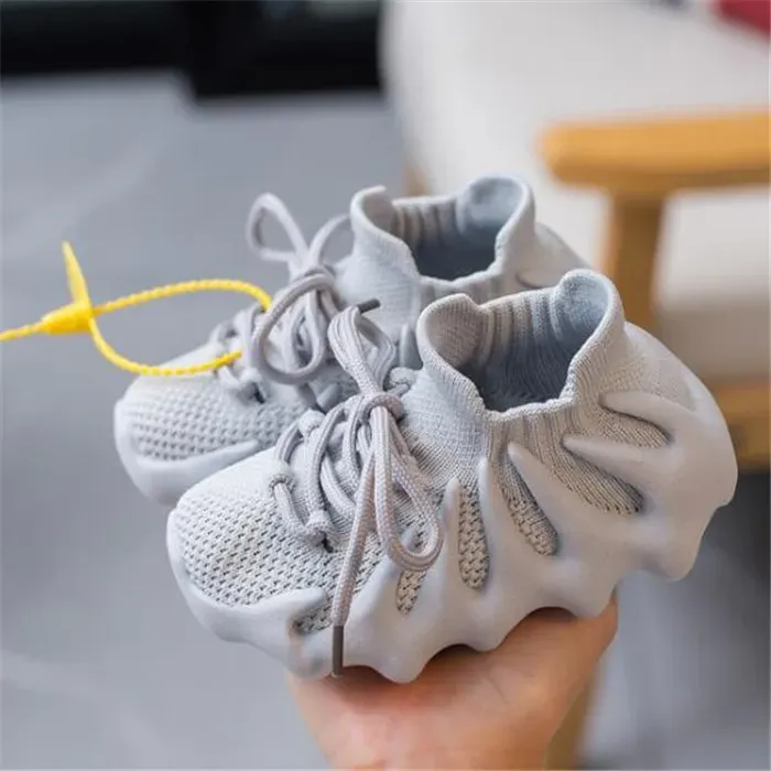 New Style Kids Athletic Outdoor Shoes Toddlers Baby Soft Comfort Casual Lace Breathable Sneakers Children Boys Girls Running Sports Shoes Size 21-35