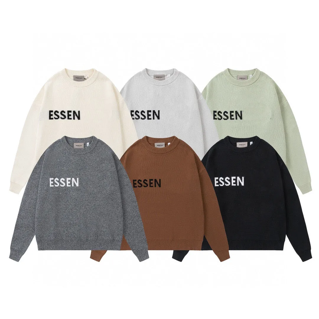 Herren Plus Tees Polos Buchstabenstrickpullover im Herbst / Winter 2023 Strickmaschine e Custom Detail Rundhalsausschnitt Baumwolle W3TG