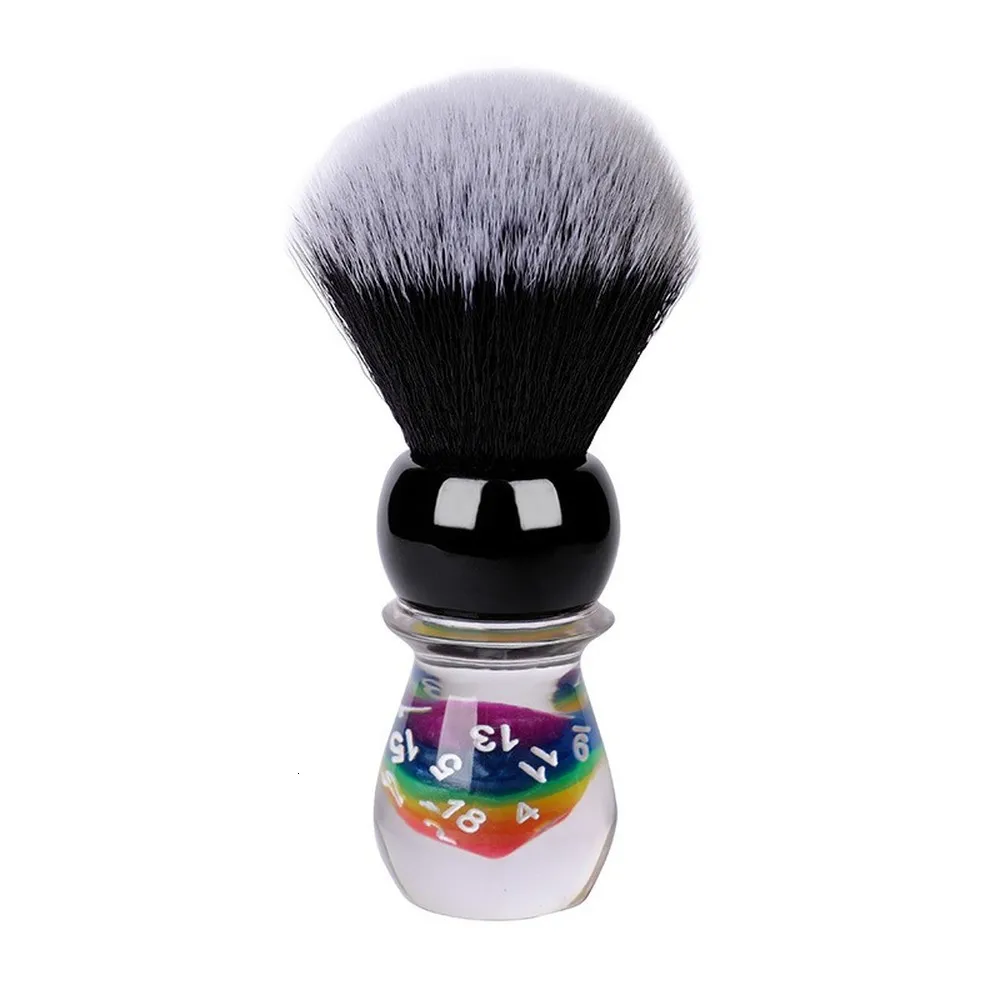 Espuma de barbear creme de barbear masculino espuma escova de limpeza de barba barbearia resina náilon escova de cabelo macio escova de barbear dados 230725