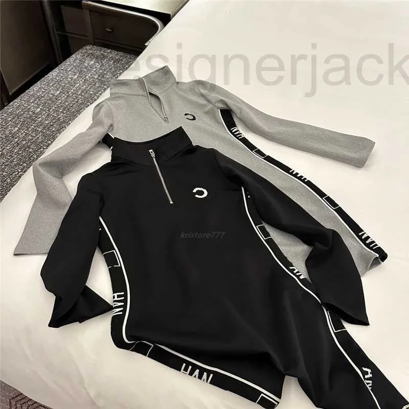 Sukienki pasa startowe designerskie koszule dla kobiet z literą dziewcząt z czołgu Milan Tank A-line długie rękaw High End Pullover Polo Bluza odzież K2na