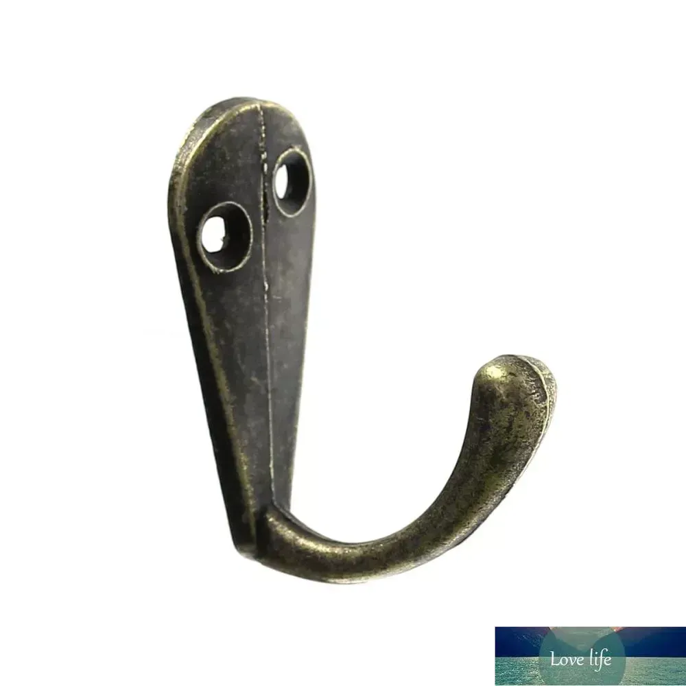 Einfacher Kleiderbügel mit einer Zinke für Kleidung, Mantel, Robe, Geldbörse, Hut, Haken, Aufhänger, Antik-Bronze, 3,4 cm x 1,4 cm (1 3/8" x 4/8")