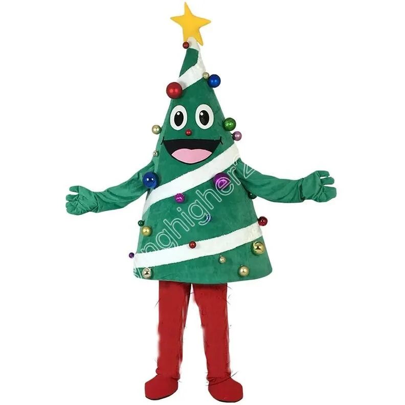 Novo adulto super fofo árvore de natal traje da mascote tema dos desenhos animados vestido extravagante roupas de performance de carnaval festa roupa ao ar livre