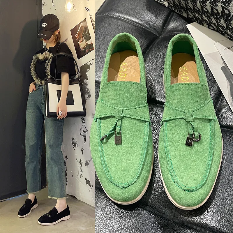 Dress Shoes Designer Womens Luxury Suede Loafers Flat Mens Driving Sports Casual Walking 230725