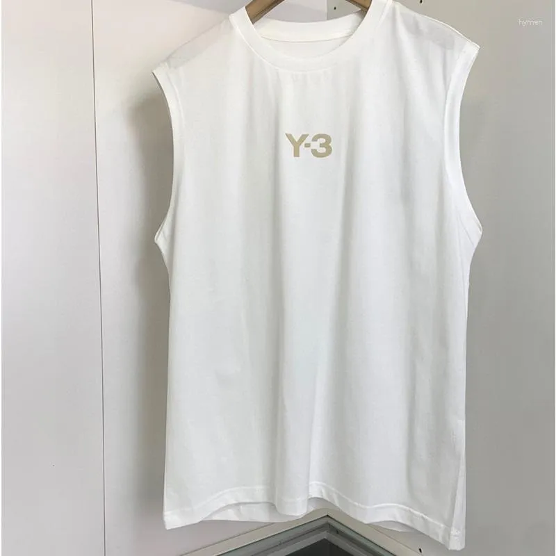 Men's T Shirts Fashion Brand Y3 Spring Summer Signature Letter Print Round Neck Pullover Vest Men Sports Sleeveless T-shirt