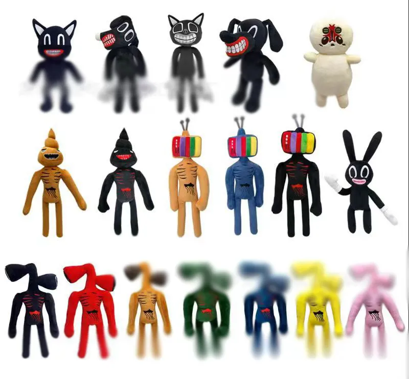 工場卸売ホラー警察の18スタイル監督黒猫のぬいぐるみのおもちゃアニメーション映画とテレビゲーム周辺人形の子供の贈り物
