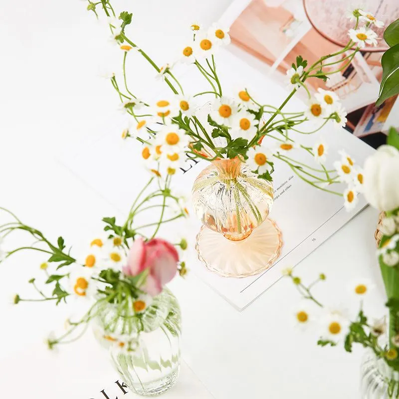 Vaser blomma vas för heminredning modern bordsskiva terrarium glas containrar handgjorda bordblommor