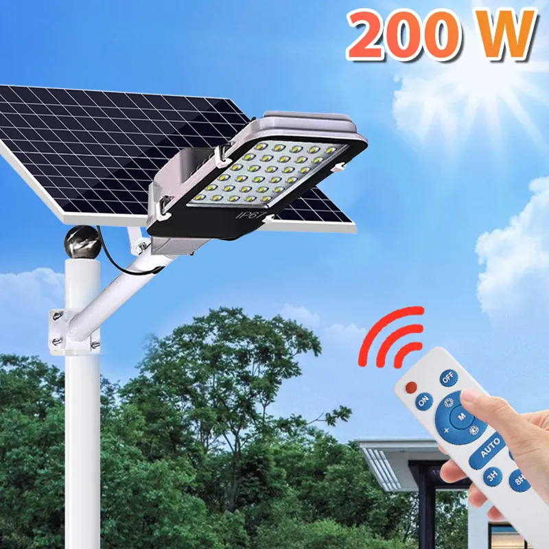 Garden Decorations: 200W Split Solar Street Light, Waterproof LED ...