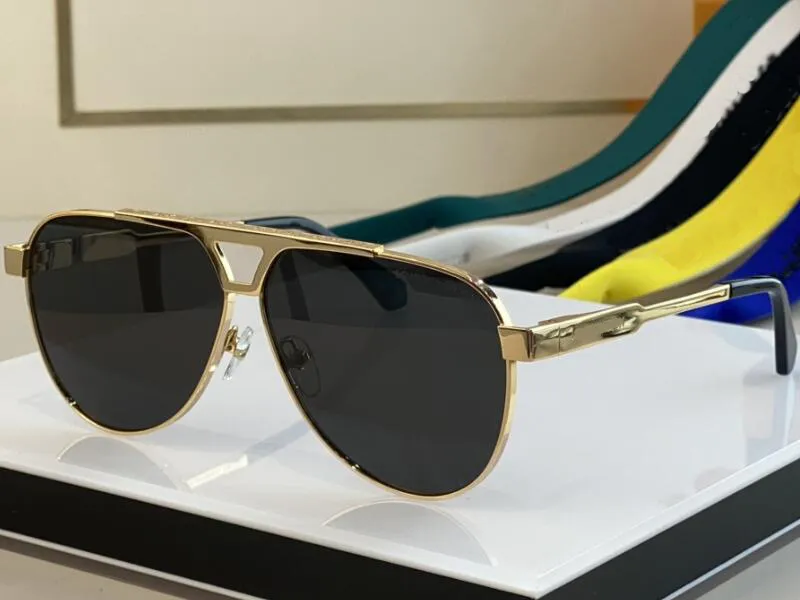 Realfine888 5A okulary L Z1586E 1.1 Dowód metalowy pilotażowy Rama luksusowe okulary przeciwsłoneczne dla mężczyzny kobieta z szklankami pudełko Z1739