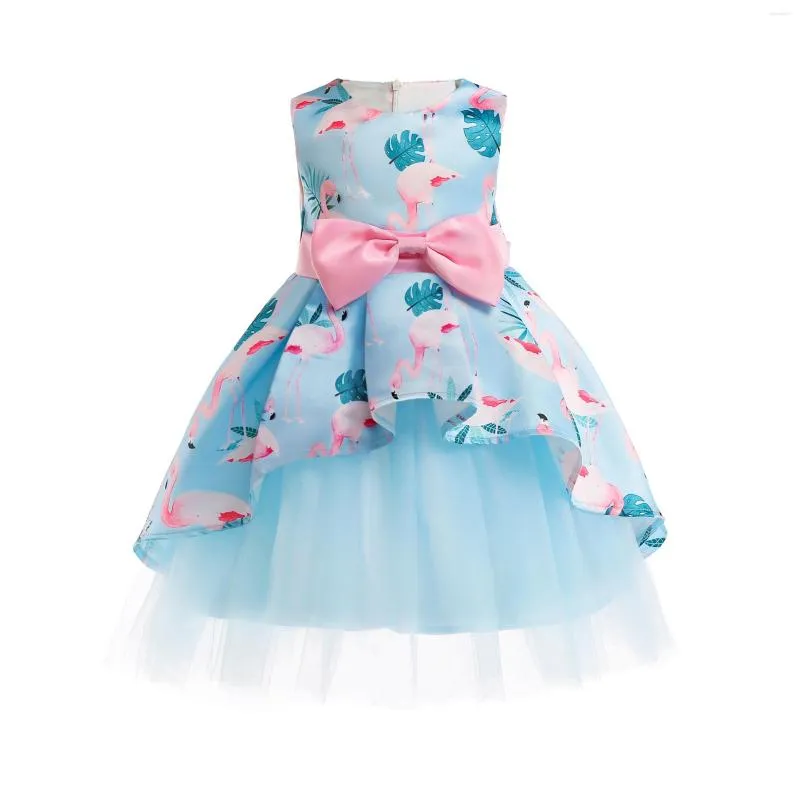 Fille Robes Bébé Enfants Fleur Joli Anniversaire Enfants Vêtements Enfant En Bas Âge De Mariage Princesse Robe Eveving Party Costume Vêtements Avec Arc