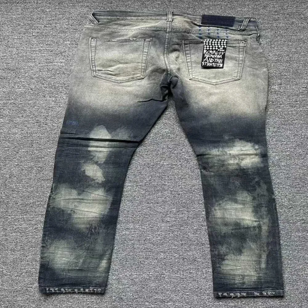 Ksubi Jeans Men Men's Men's Spring/Summer Umyj stare zużyte dżinsy Slim Fit Elastic Pants7apr
