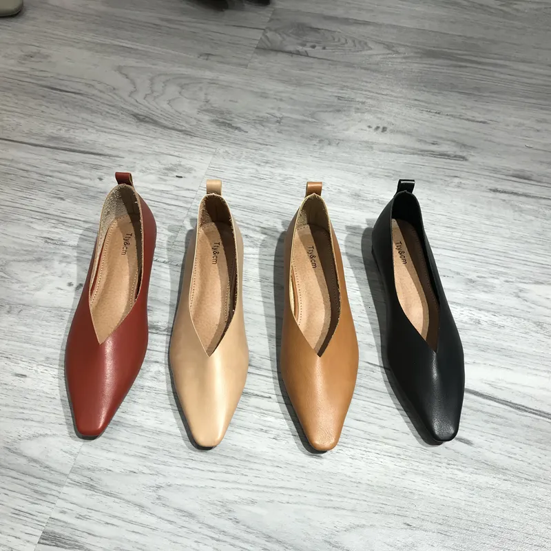 Scarpe eleganti Primavera Scarpe piatte Tempo libero Donna Appartamenti Donna Suola morbida Calzature da donna Comode Scarpe casual da donna con punta quadrata Ragazza 230726