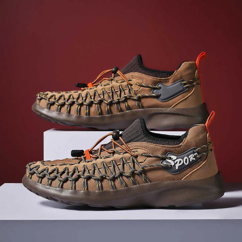 New Mens Soft Leather Beach Shoes Fashion Sneakers Casual Sports