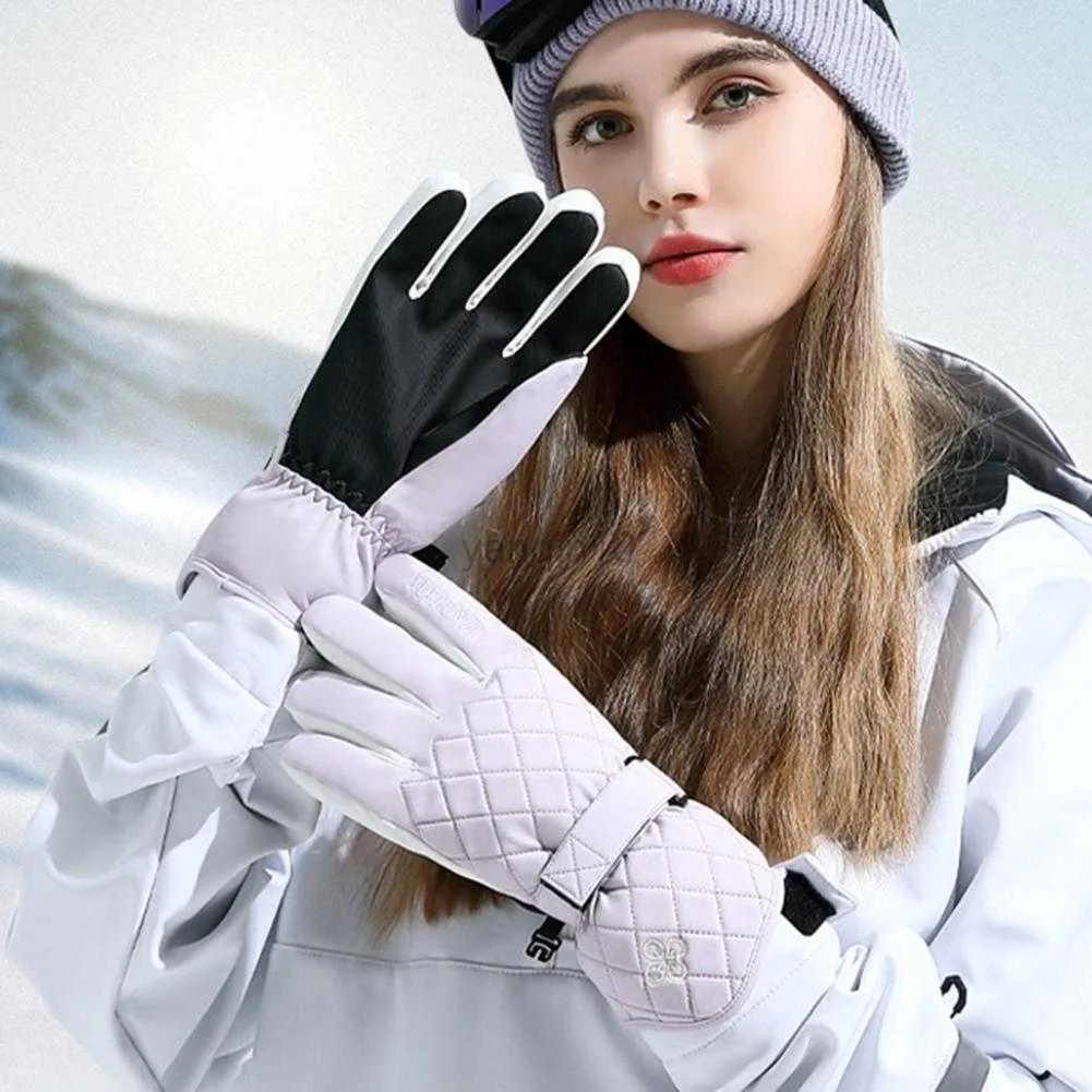 Rękawiczki narciarskie Riving Rękawiczki 1 para modna wodoodporna przeciw zmarszczki pełne paznokcie rękawice narciarskie do narciarstwa HKD230727