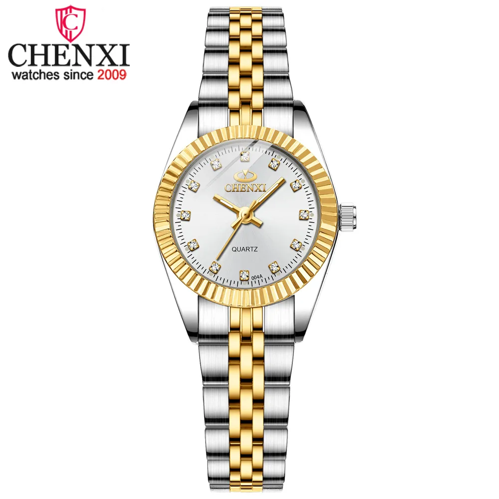 Wristwatches CHENXI Women Quartz Watch Golden Silver Classic Female Elegant Clock Watches Luxury Gift Ladies Waterproof Wristwatch 230727