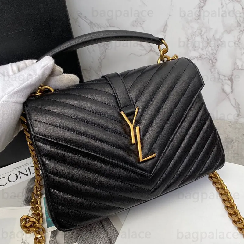 10A عالية الجودة حقيبة Loulou Designer الأزياء الأكياس الفاخرة حقيقية من جلد الرسول سلسلة الكتف Crossbody Classic Flap Women Pres