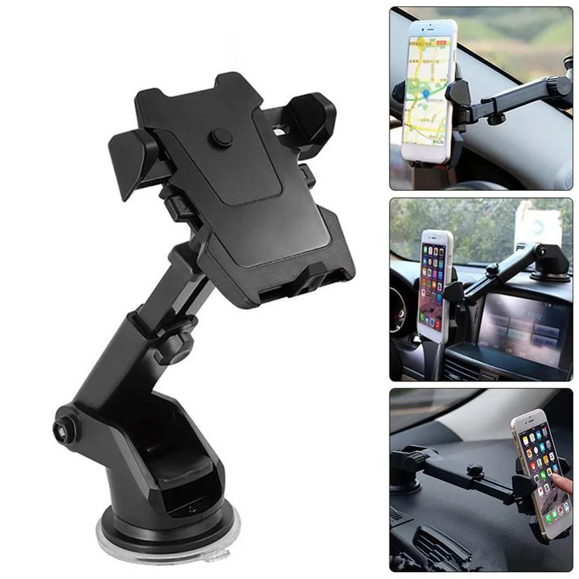 Universal 360° Degrees Rotations Adjustable Car Windshield Dashboard Suction Cup Mount Holder Stand For Mobile Cell Phone307W