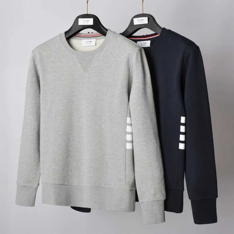 Bonzero Trend 2023 Lente Veelzijdige Pullover met ronde hals Casual sporttrui Puur katoenen heren met lange mouwen