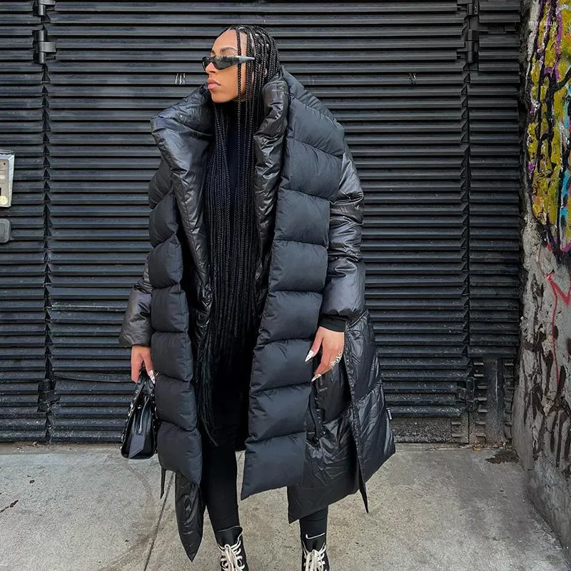 DHgate.com:Black Cotton Padded Puffer Scarf for Women - Y2K