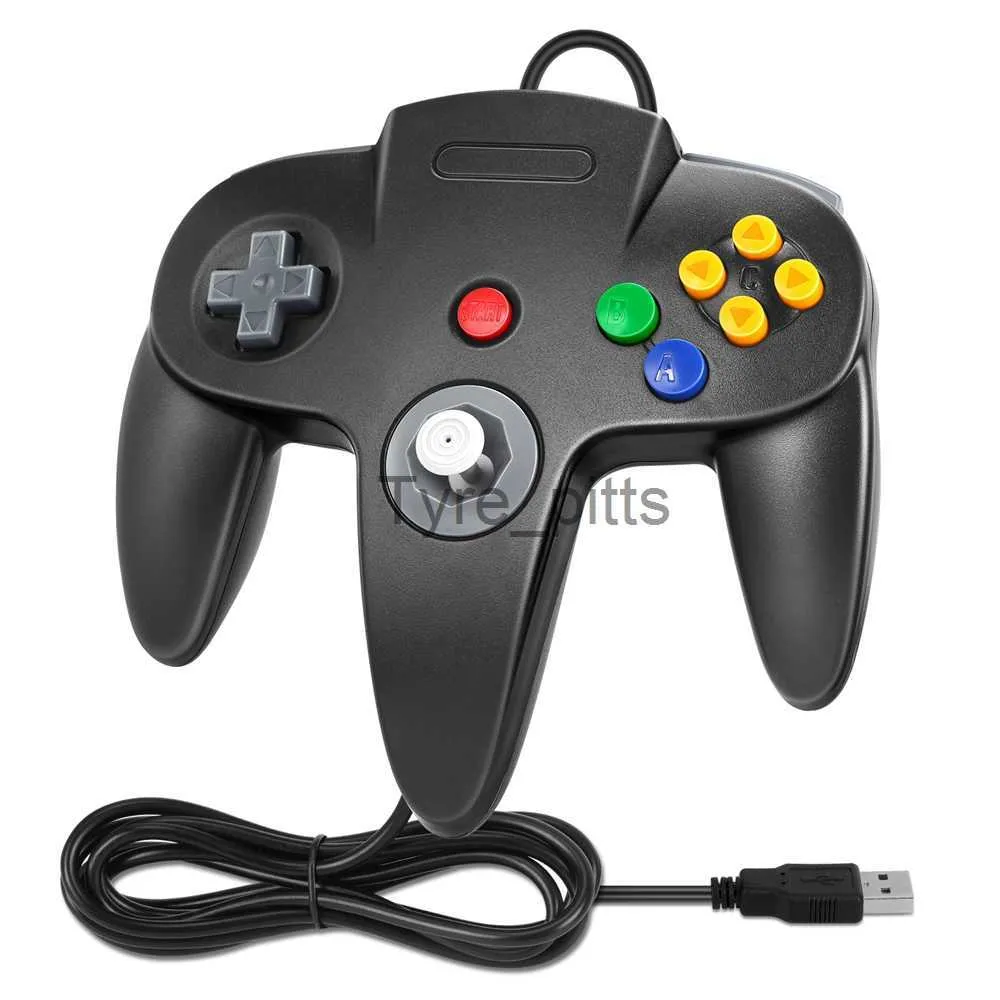 Contrôleurs de jeu Joysticks N64 Bit USB Filaire Game Stick Manette Joy pad pour Windows PC MAC Linux Raspberry Pi 3 Sega Genesis Higan x0727